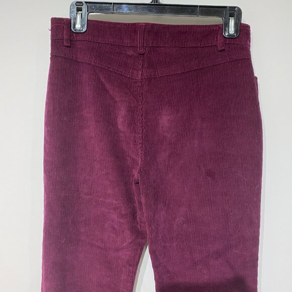 Vintage Dark Burgundy Corduroy Cotton Bootcut Pants for Women, NWOT - Picture 5 of 14